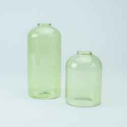 Set van 2 glazen vazen -...