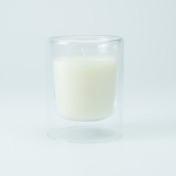 dubbelwandig glas met kaars...