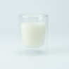 dubbelwandig glas met kaars - transparant