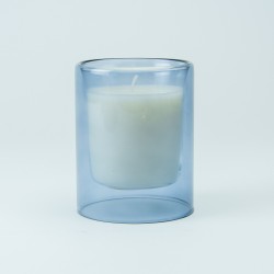 dubbelwandig glas met kaars...