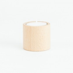 Theelichthouder hout rond