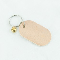 sleutelhanger hout ovaal...