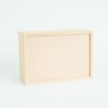 Houten kistje met schuifdeksel 23 cm x 16 cm x 10 cm
