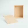 Houten kistje met schuifdeksel 23 cm x 16 cm x 10 cm