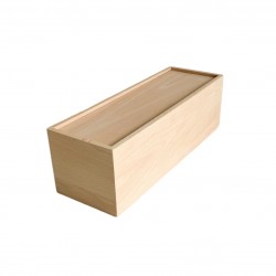 Houten wijnkist met schuifdeksel