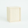 Houten kistje met schuifdeksel 12,5 cm x 10 cm x 10,6 cm