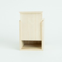 Houten kistje met schuifdeksel 12,5 cm x 10 cm x 10,6 cm