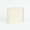 Houten kistje met schuifdeksel 17,5 cm x 17,5 cm x 11,3 cm
