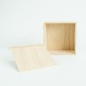 Houten kistje met schuifdeksel 17,5 cm x 17,5 cm x 11,3 cm