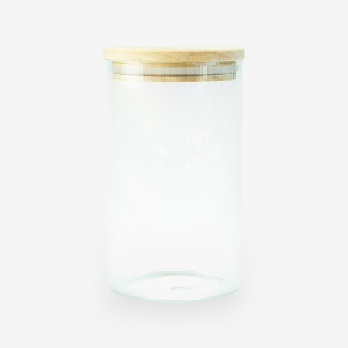 Glazen cylinderpot met...