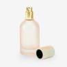 Glazen roomsprayflesje met houten dop 50ml - frosted blush
