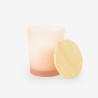 Geurkaarsje met houten deksel - frosted blush
