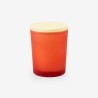 petite bougie parfumée avec couvercle en bois – terracotta effet givré