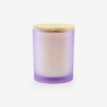Bougie parfumée avec couvercle en bois – lilas effet givré