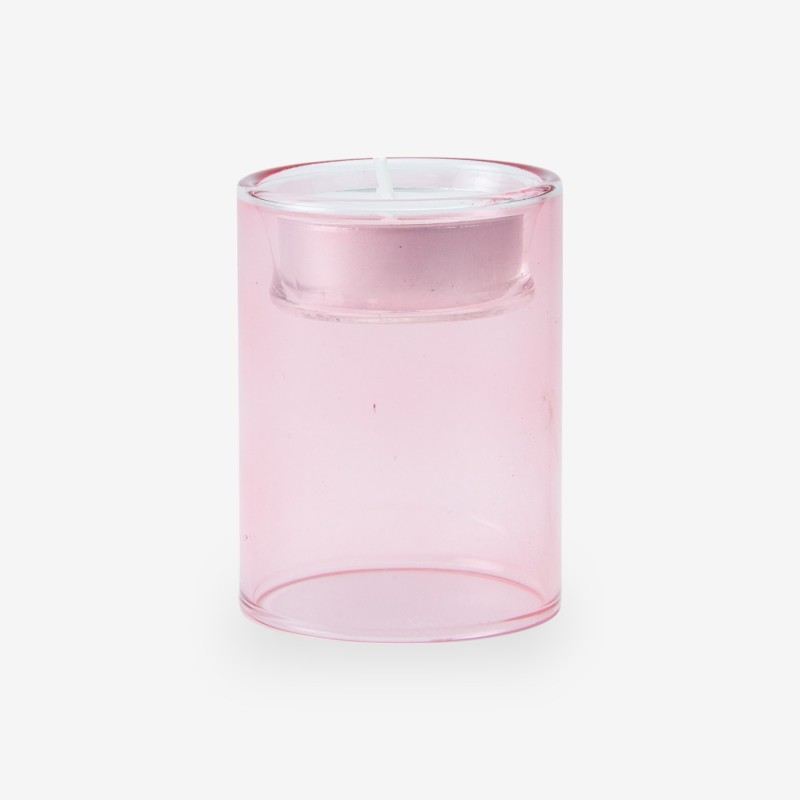 Porte-bougie à double paroi - blush