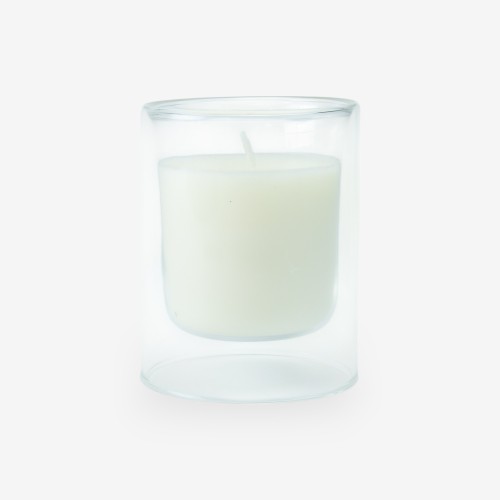 dubbelwandig glas met kaars...