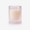 dubbelwandig glas met kaars - blush