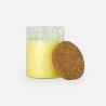Cylinder pot met kaars en kurkstop