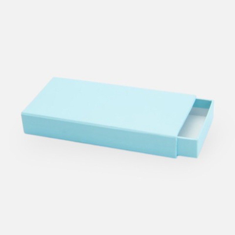 Hard kartonnen schuifdoosje blauw