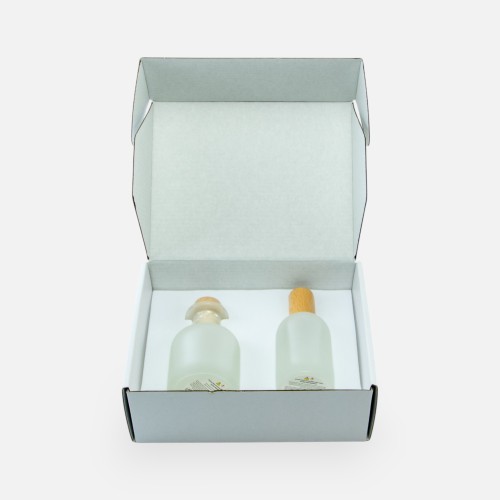 Luxegiftbox diffuser & roomspray gevuld - frosted wit