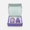 boîte cadeau de luxe avec bougie parfumée 100gr et diffuseur de parfum 100ml - lilas effet grivé
