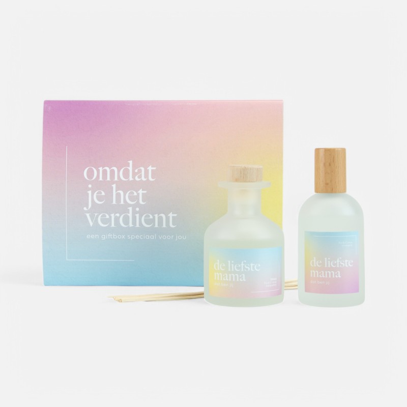 Luxegiftbox diffuser & roomspray gevuld - omdat je het verdient