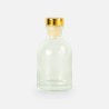 Luxe flesje transparant met gouden dop - 50 ml