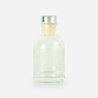 Luxe flesje transparant met zilveren dop - 50 ml