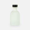 Luxe flesje wit met zwarte dop - 50 ml