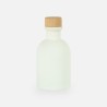 Luxe flesje wit met houten dop - 50 ml