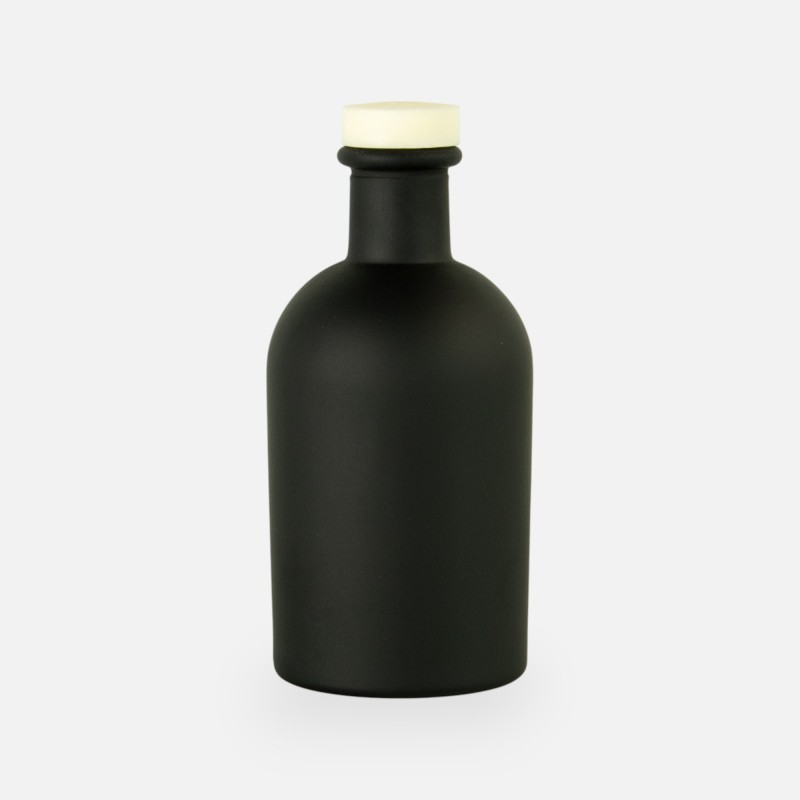 Luxe fles zwart met naturel dop - 250 ml