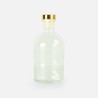 Luxe fles transparant met gouden dop - 250 ml