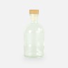 Bouteille de luxe transparant bouchon en bois - 250 ml