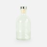 Luxe fles transparant met zilveren dop - 250 ml