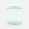 Glazen cylinder pot 740 ml met wit schroefdeksel
