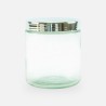 Glazen cylinder pot 740 ml met zilver schroefdeksel