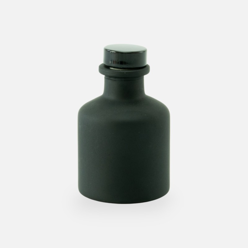 diffuseur de parfum 50ml avec bouchon en noir – noir effet givré