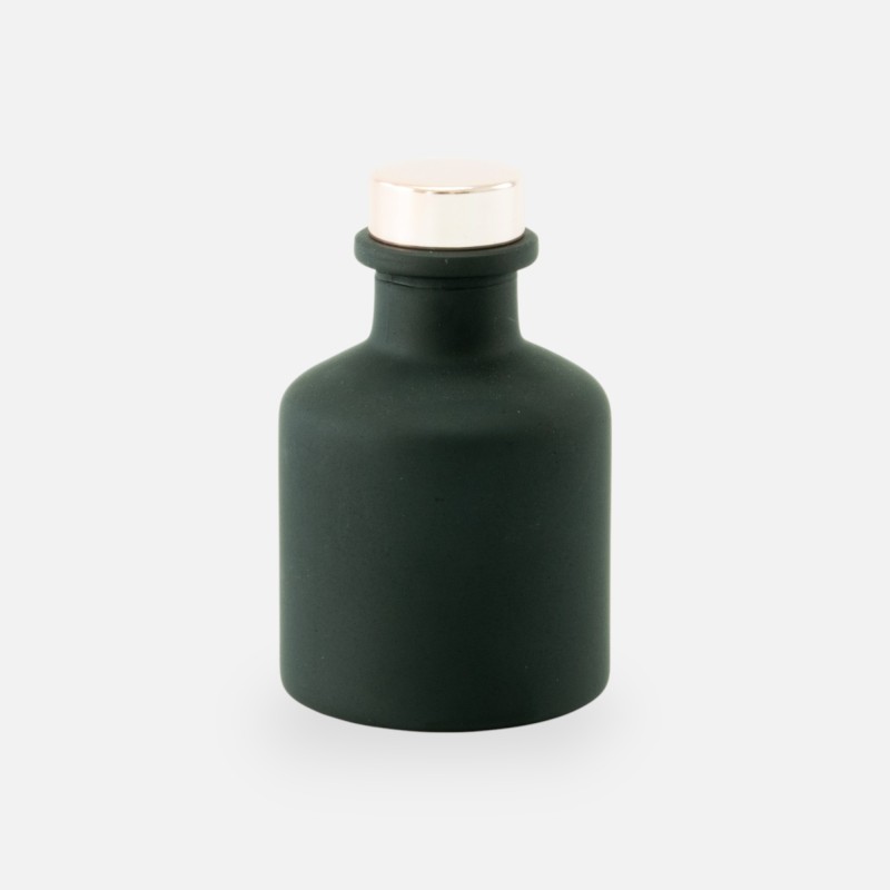 Geurflesje 50ml met rose gold dop - frosted zwart