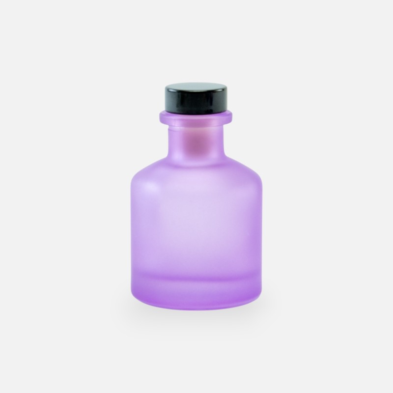 diffuseur de parfum 50ml avec bouchon en noir – lilas effet givré