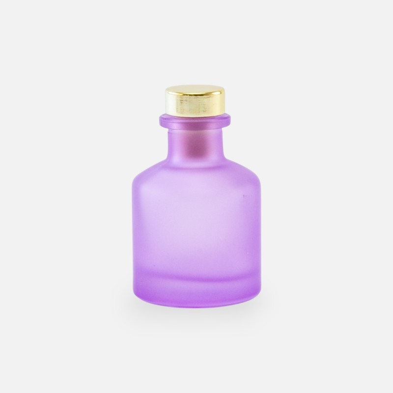 diffuseur de parfum 50ml avec bouchon en or – lilas effet givré