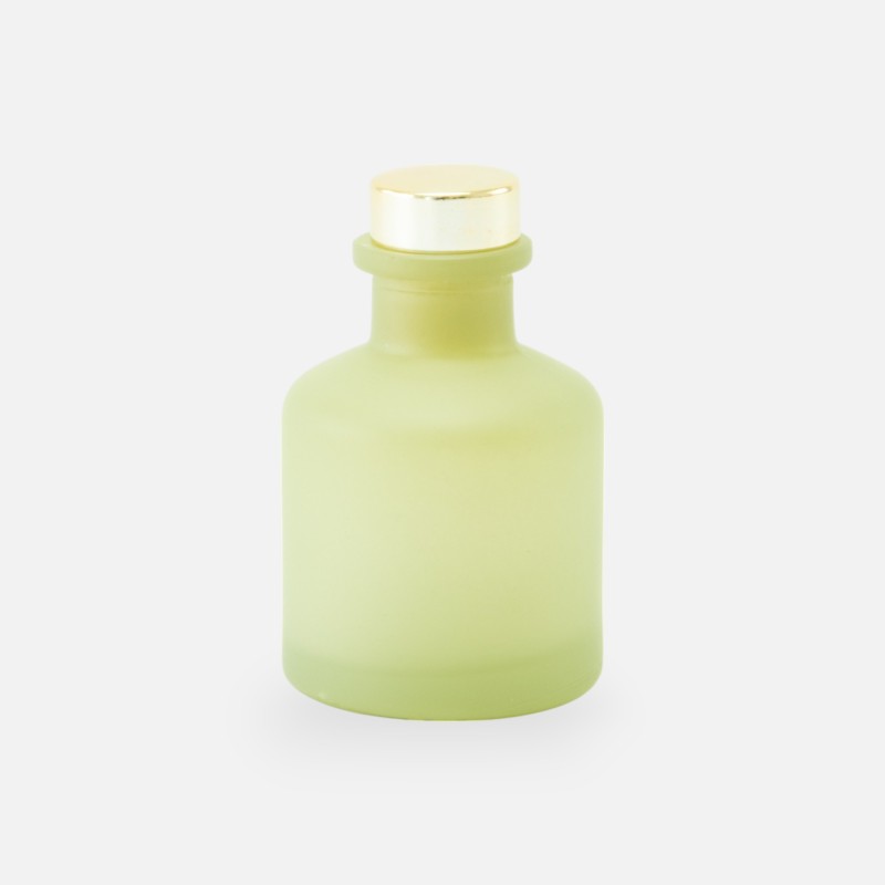 Geurflesje 50ml met gouden dop - frosted zijdegroen