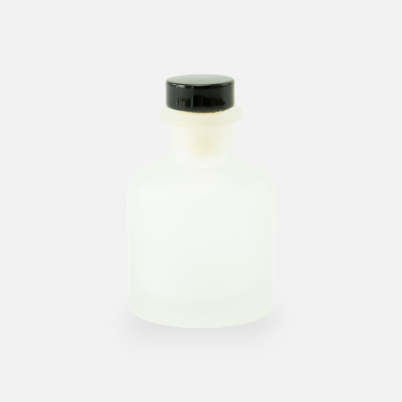 diffuseur de parfum 50ml avec bouchon en noir – blanc effet givré
