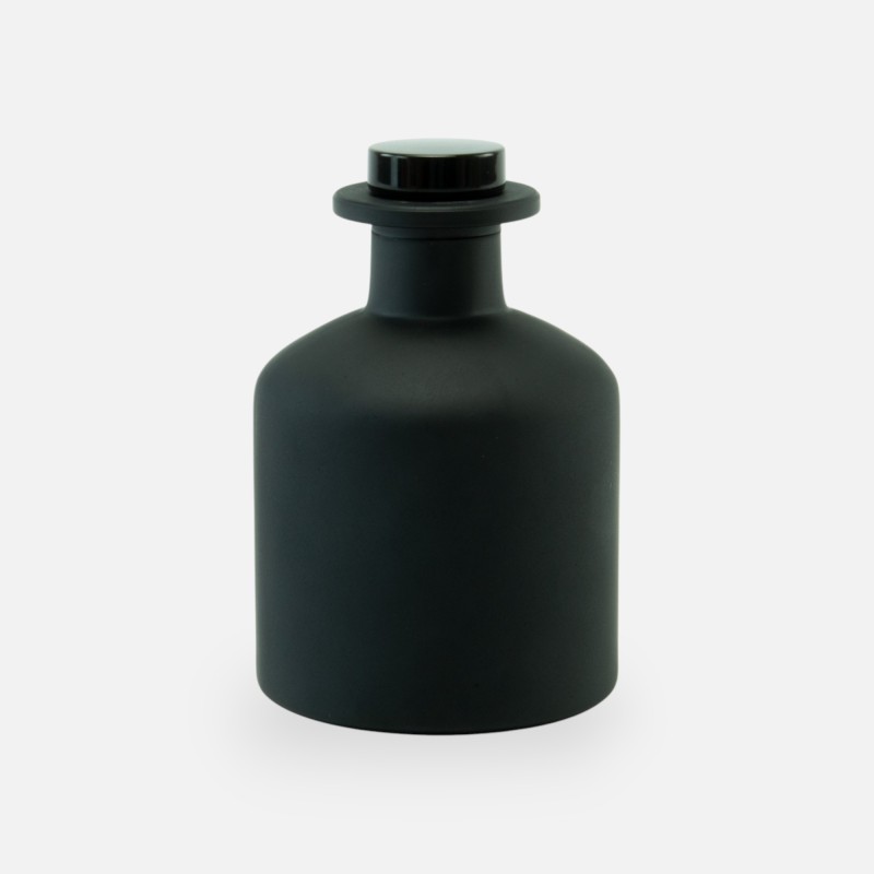 diffuseur de parfum 250ml avec bouchon en noir – noir effet givré