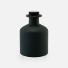 Geurfles 250ml met zwarte dop - frosted zwart