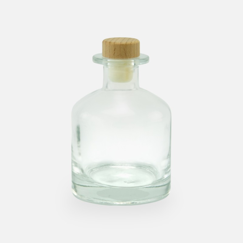 diffuseur de parfum 250ml avec bouchon en bois – transparent