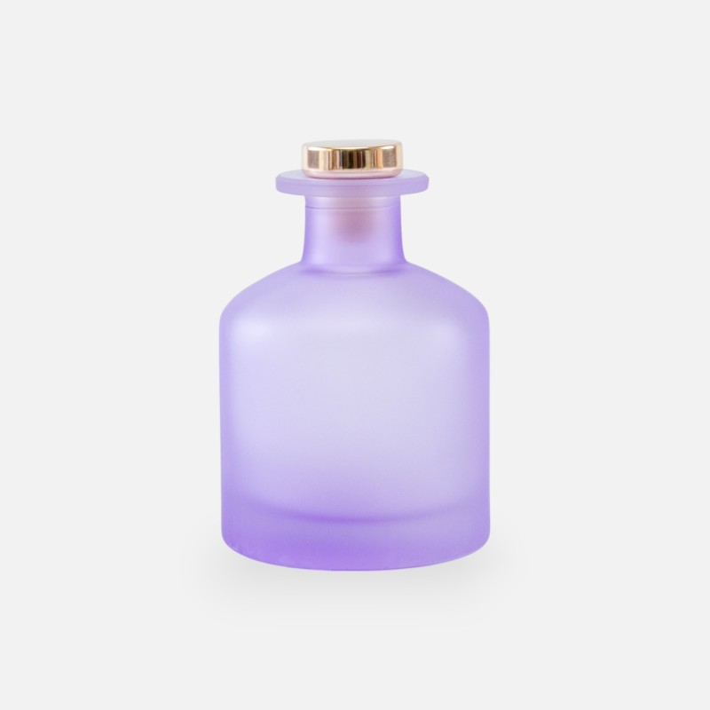diffuseur de parfum 250ml avec bouchon en rose gold – lilas effet givré