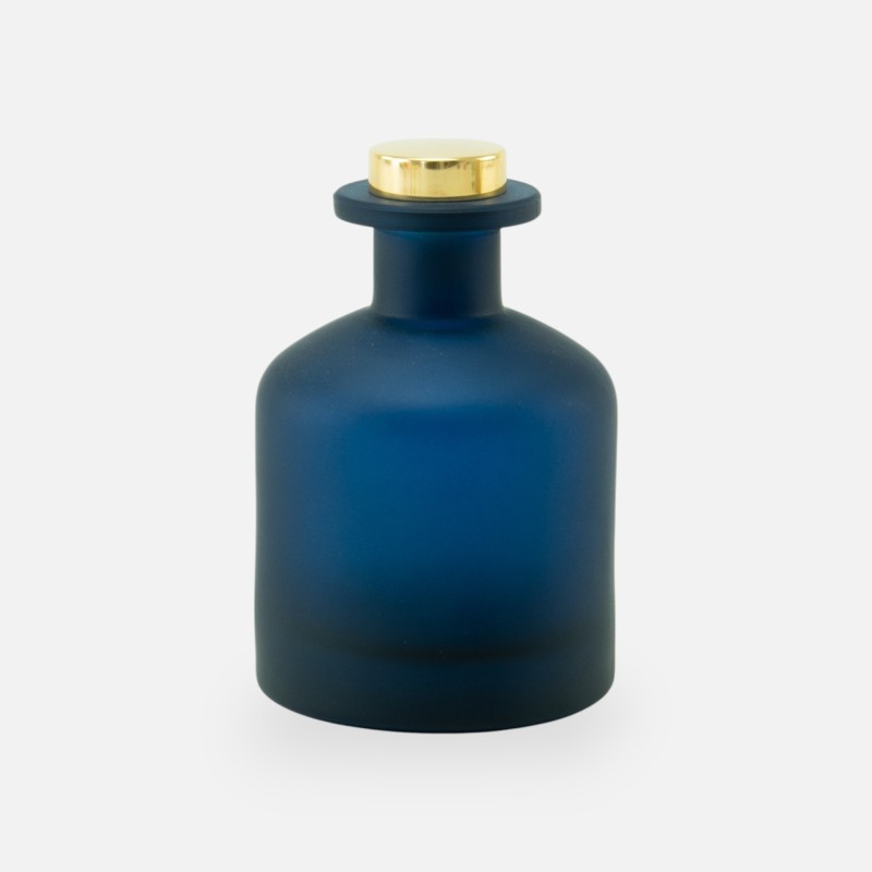 diffuseur de parfum 250ml avec bouchon en or – blue marine effet givré