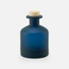 Geurfles 250ml met houten dop - frosted marineblauw
