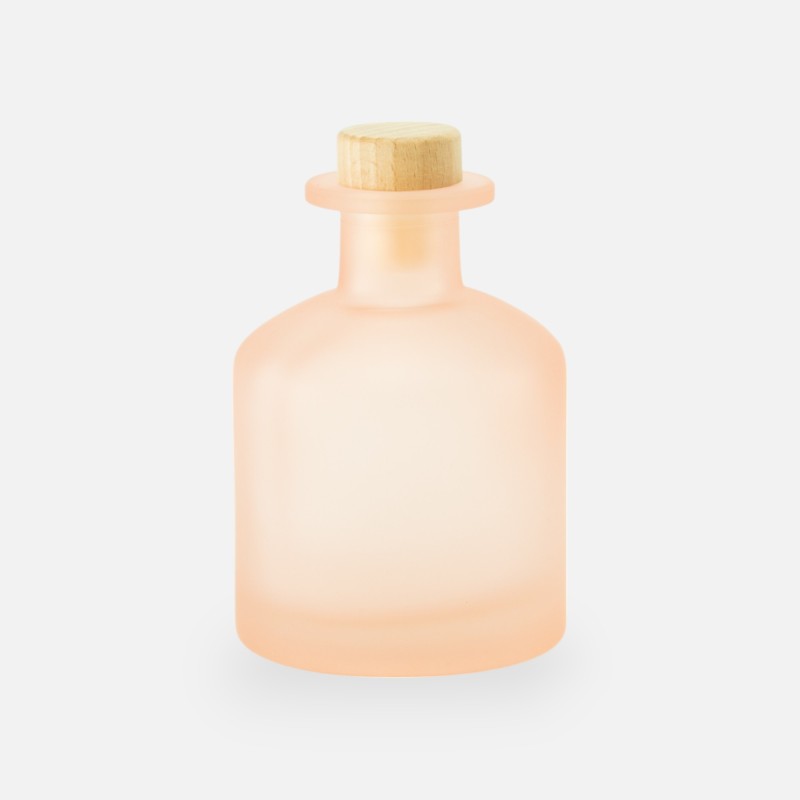Geurfles 250ml met houten dop - frosted blush