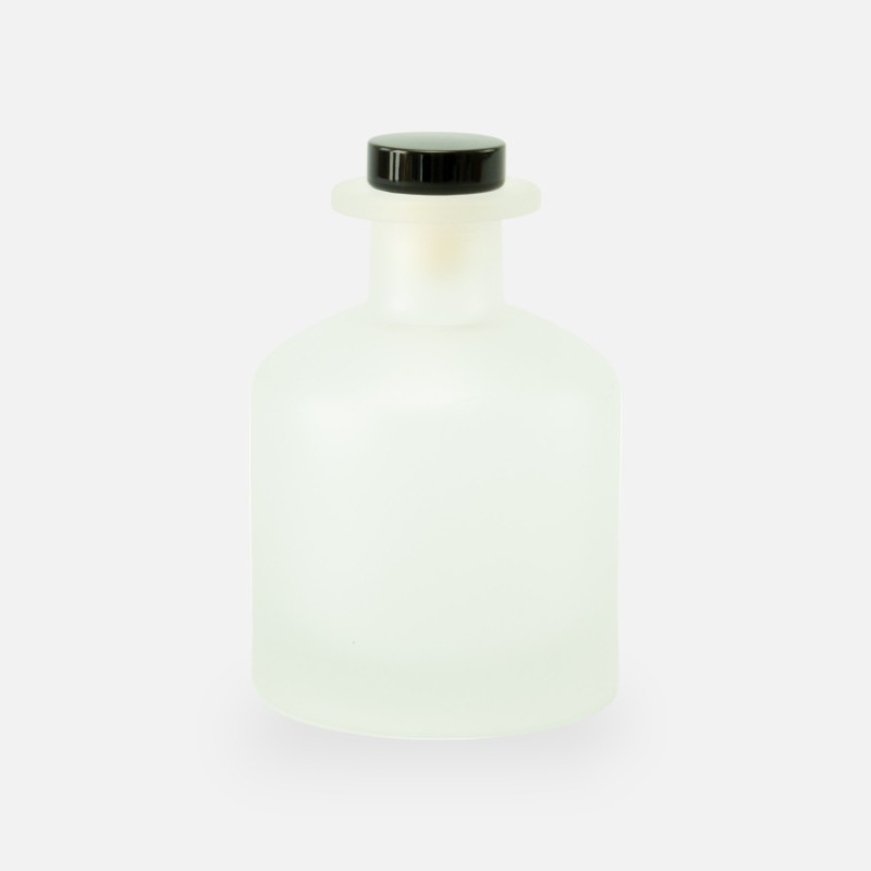 diffuseur de parfum 250ml avec bouchon en noir – blanc effet givré